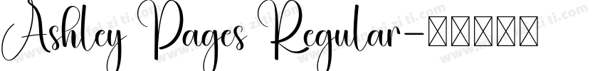 Ashley Pages Regular字体转换